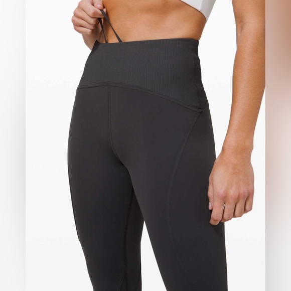 Lululemon Train Free High-Rise Crop 23" Nulux in Graphite Grey W6BB4S - Picture 3 of 12